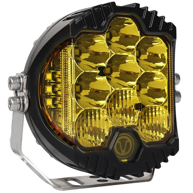 50W LED gold work light in yellow finish with die-cast aluminium housing for off-road vehicles