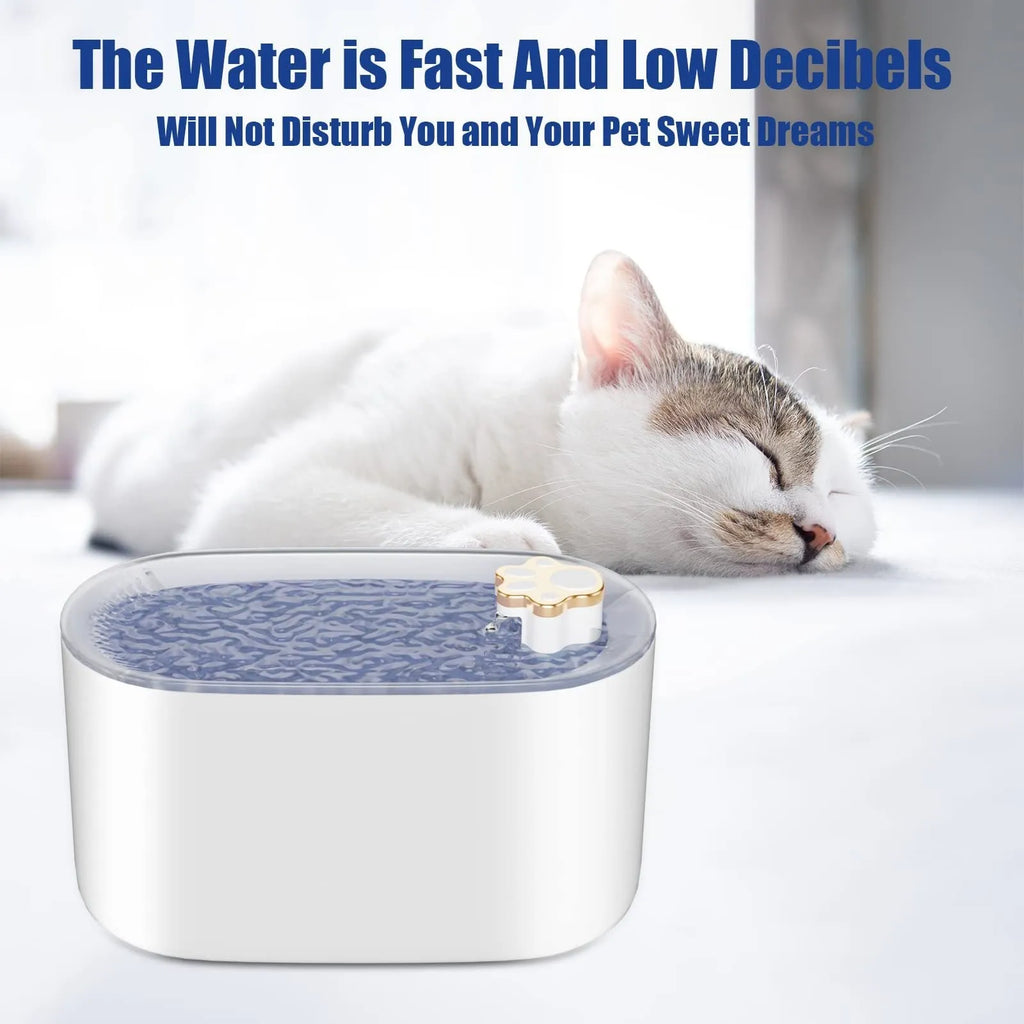 Berlin blue 3L automatic pet water fountain with LED light and quiet pump on floor