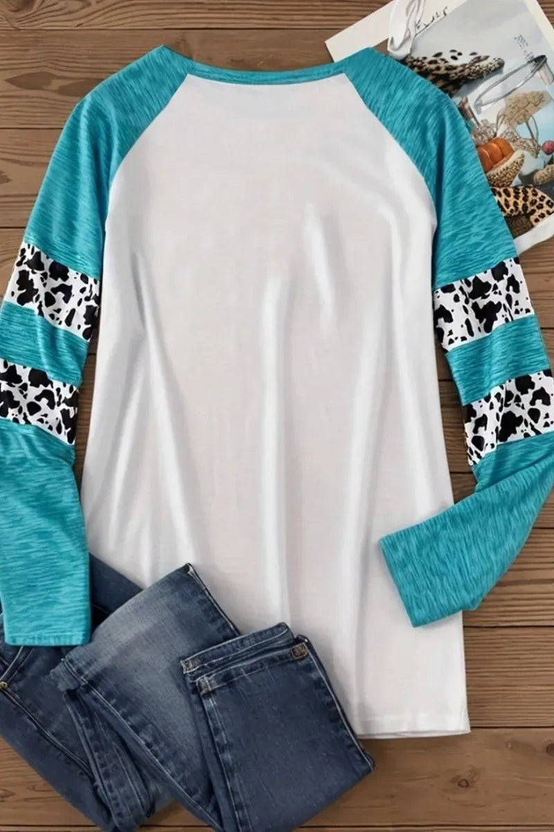 Halloween pumpkin 3D digital print sky blue casual T-shirt on white background