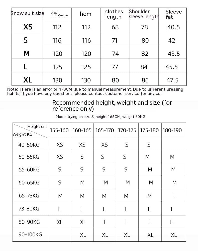 Thin windproof waterproof ski suit for men and women in yellow, black, grey or liner colour