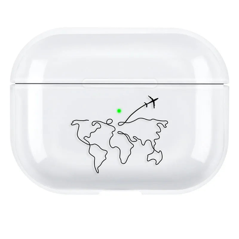 Solid colour PC back cover shell for Apple Airpods Pro 3 earbud case.