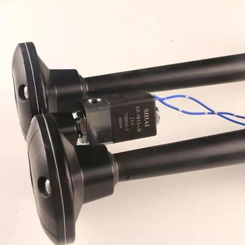 Black dual trumpet super loud 300dB air horn for 12V and 24V vehicles