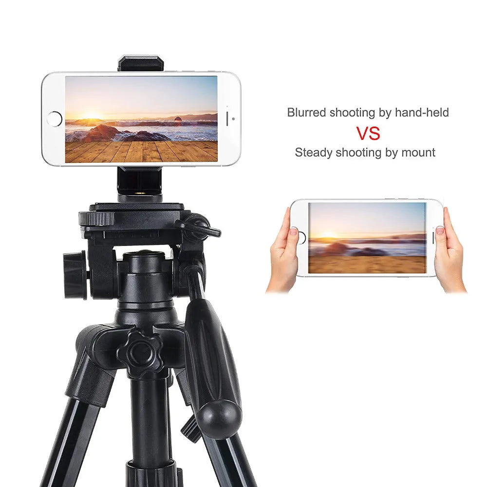 Black plastic single phone holder with rotating clamp and word folder on desk