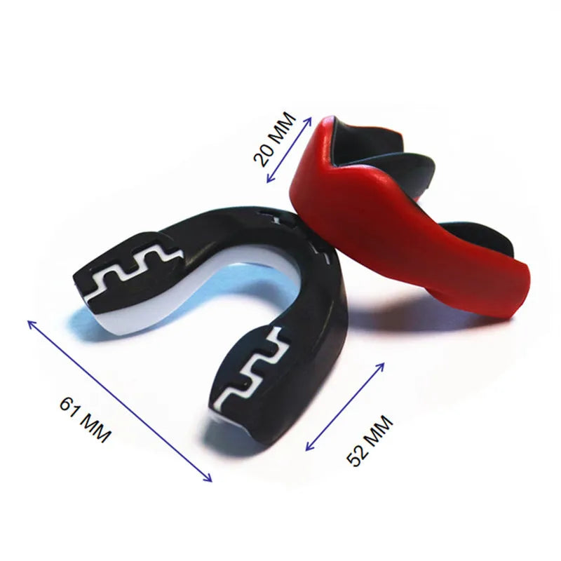 Adult boxing mouthguard with tooth socket design in multiple colour variations