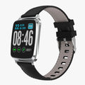 M8 smart bracelet showing zinc alloy body with tempered glass screen and TPU wrist strap