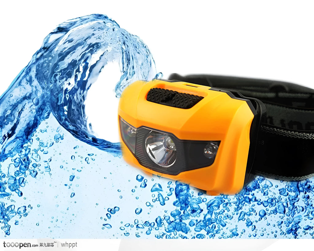 Cateye 2 generation headlight with 3W white and red LEDs in black, waterproof for outdoor use