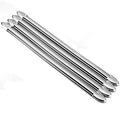 Silver car bumper protector strip set 4 pieces 41cm length 2.5cm width universal fit