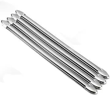 Silver car bumper protector strip set 4 pieces 41cm length 2.5cm width universal fit