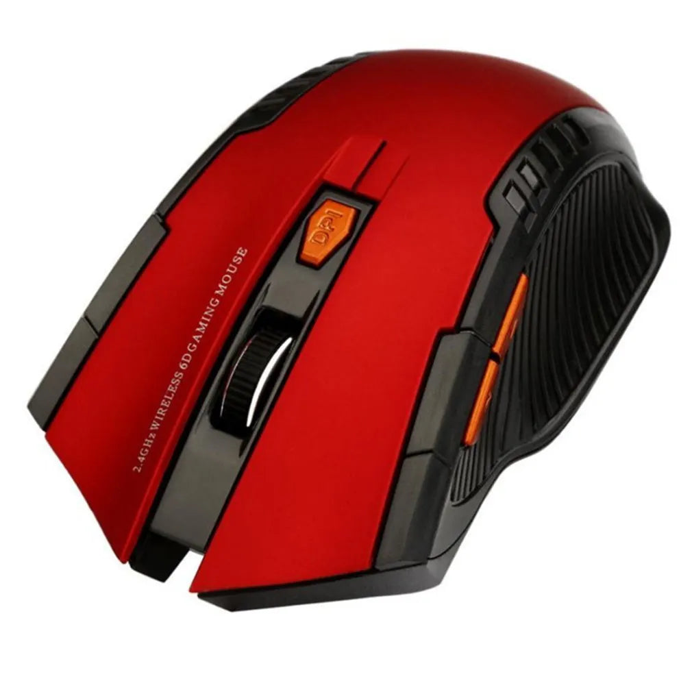 Colour-changing wired USB mouse in black, ultra-thin design with scroll wheel, on a desktop surface