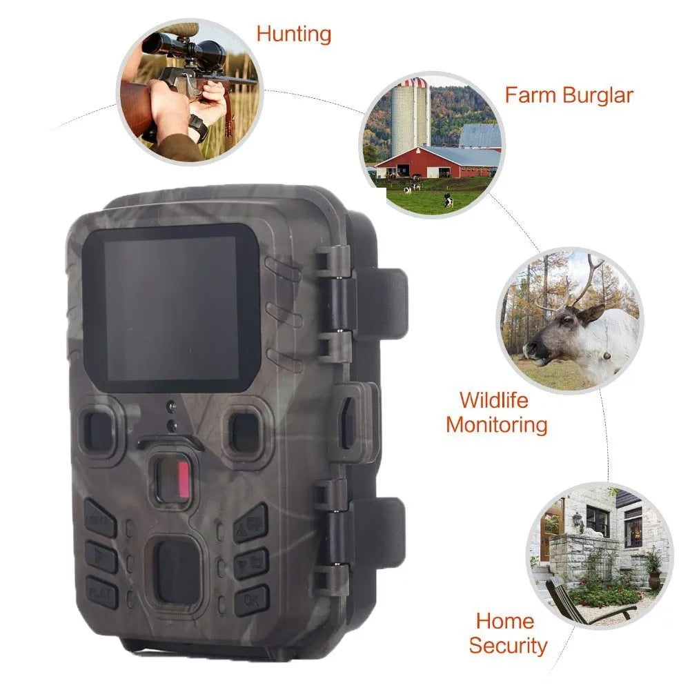 Black plastic infrared night vision monitoring device on a table.