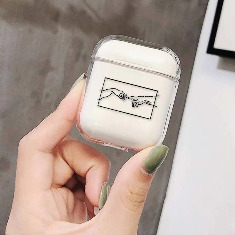 Clear plastic protective case for Apple AirPods and AirPods Pro earbuds