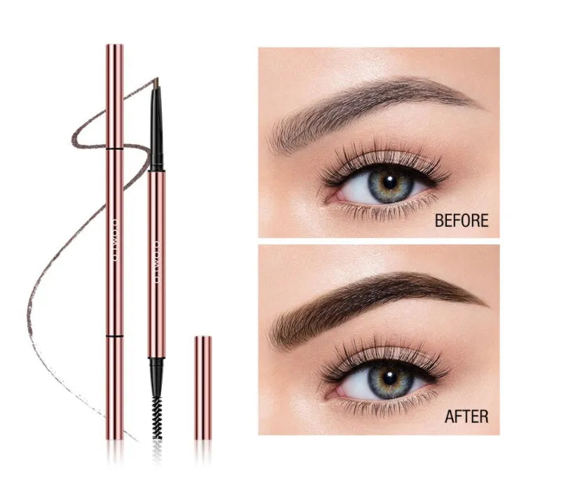 Eyebrow make-up pencil in slim 15.5cm design with six natural colour shade options