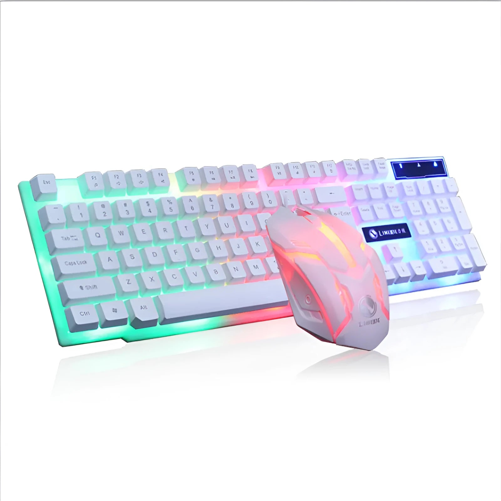 Limei GTX300 gaming keyboard and mouse set in black orange glow colour with backlight illumination