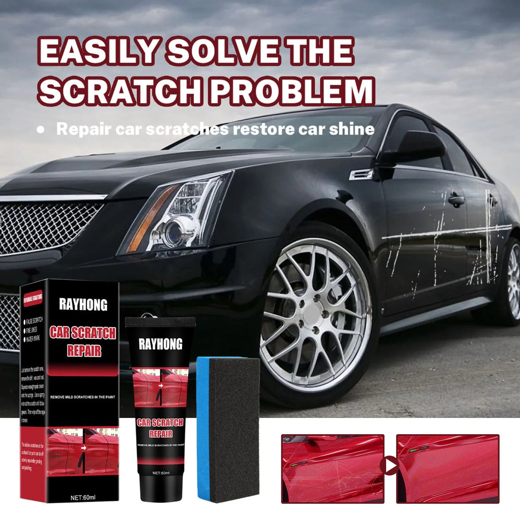 60ml car scratch repair wax container with application cloth for automotive paint scratch maintenance