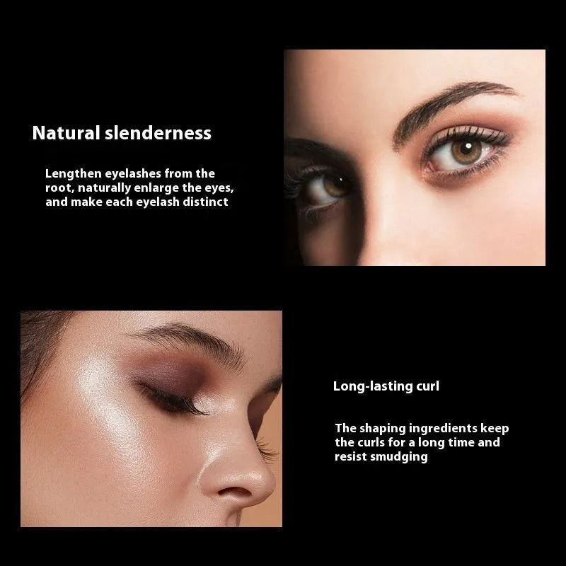 Black 4D curling waterproof mascara for thick lashes in English packaging