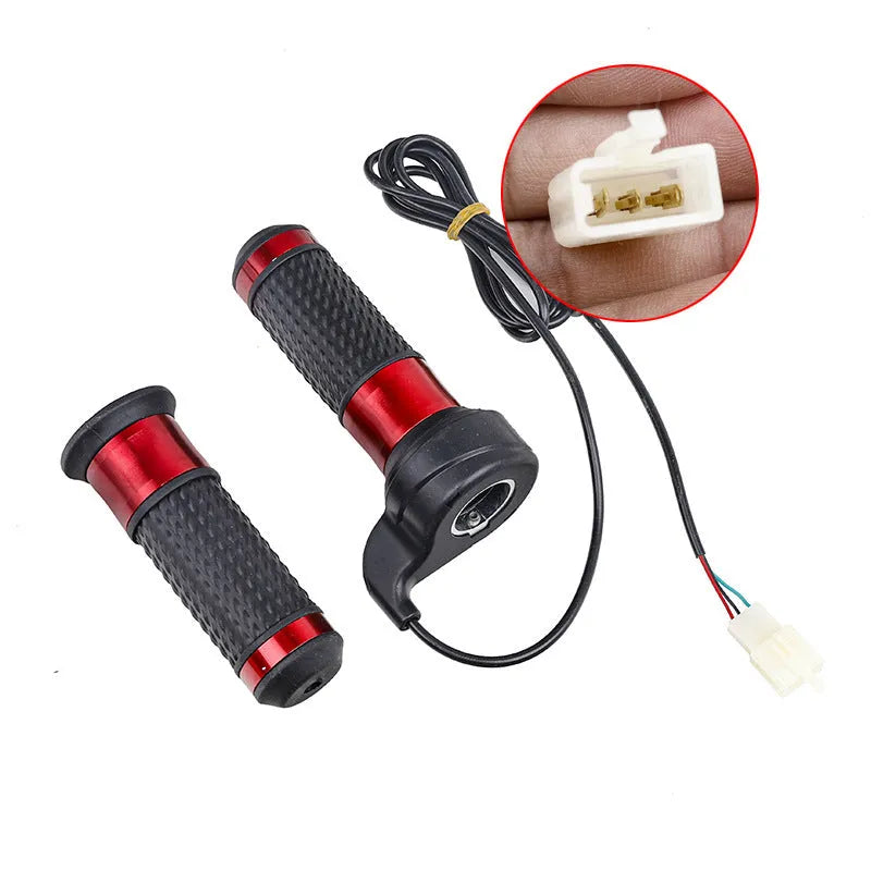 Plastic three-speed rotating accelerator handle for three-wheel electric car modification with 3-wire plug.
