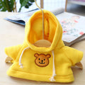 A blue cloth dog hoodie on a mannequin, shown with a separate hood, representing the medium or large size pet sweater.