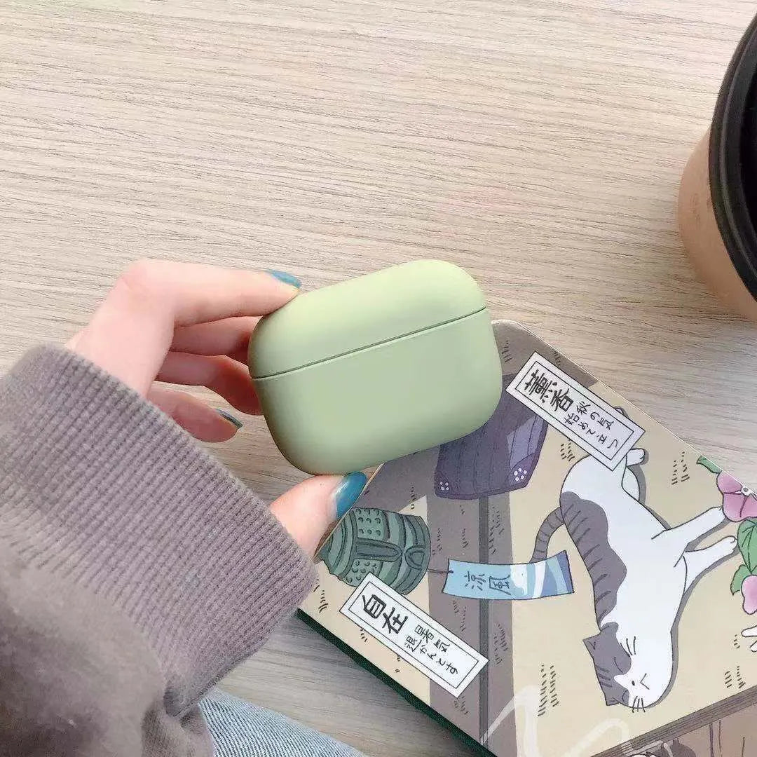 Plastic protective case for AirPods Pro showing multiple colour options