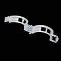 A pack of 50 plastic plant grafting clips in assorted colours for supporting tomato plants and garden vines.