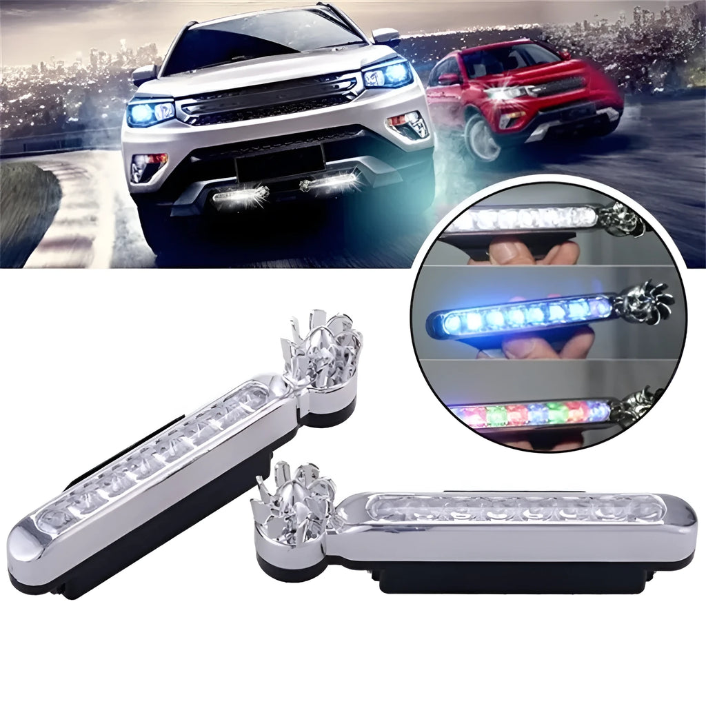 2Pcs wind energy LED daytime running light lamp strip with RGB colors for car or motorcycle styling