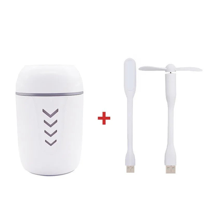 X3 portable car humidifier aromatherapy diffuser in blue, pink, or white with USB cable