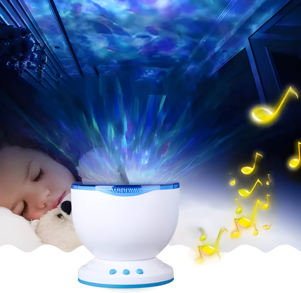 Blue ocean projection lamp with DLP trapezoidal correction for ceiling mounting in children's rooms