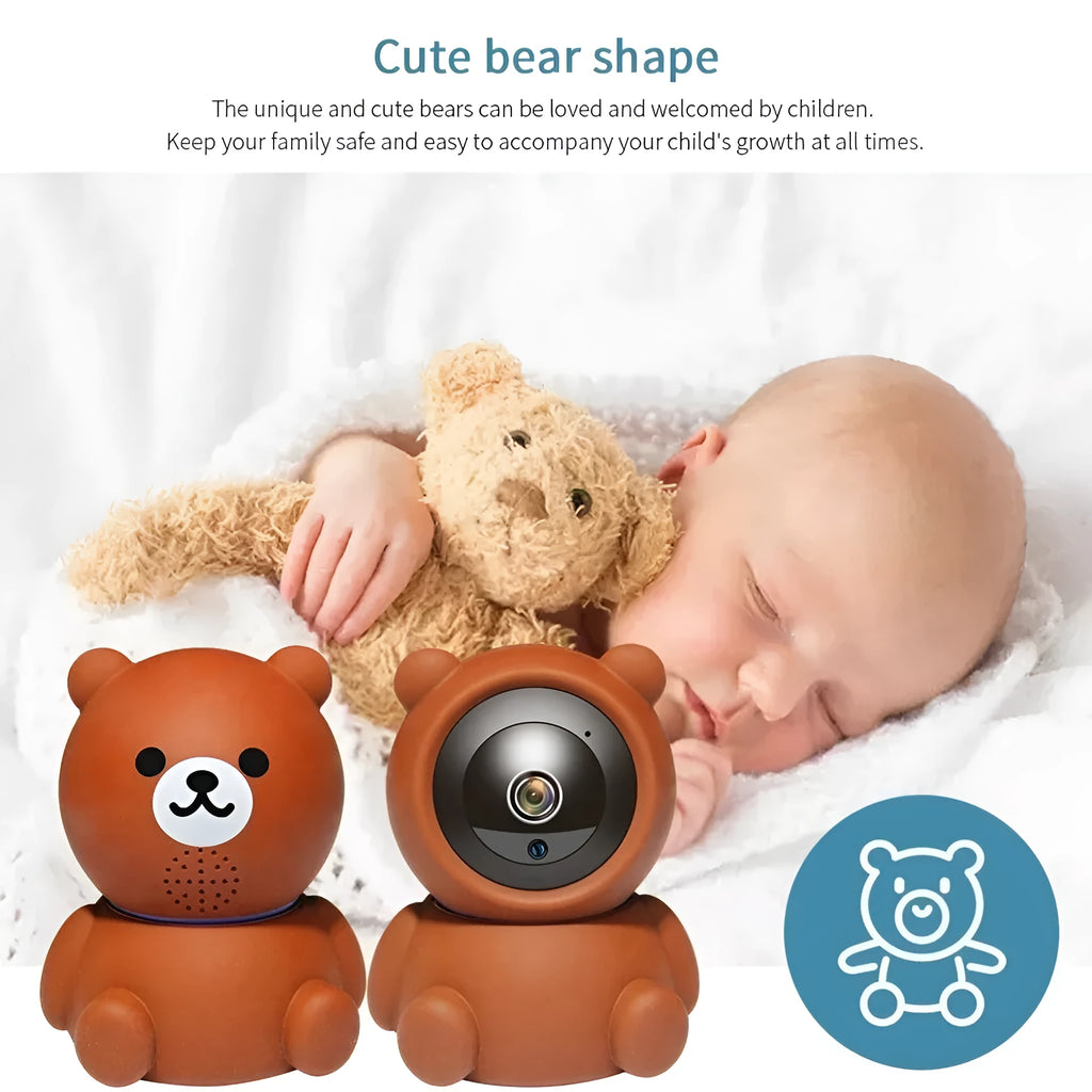 Bear 1080P WiFi indoor security camera with infrared night vision LEDs