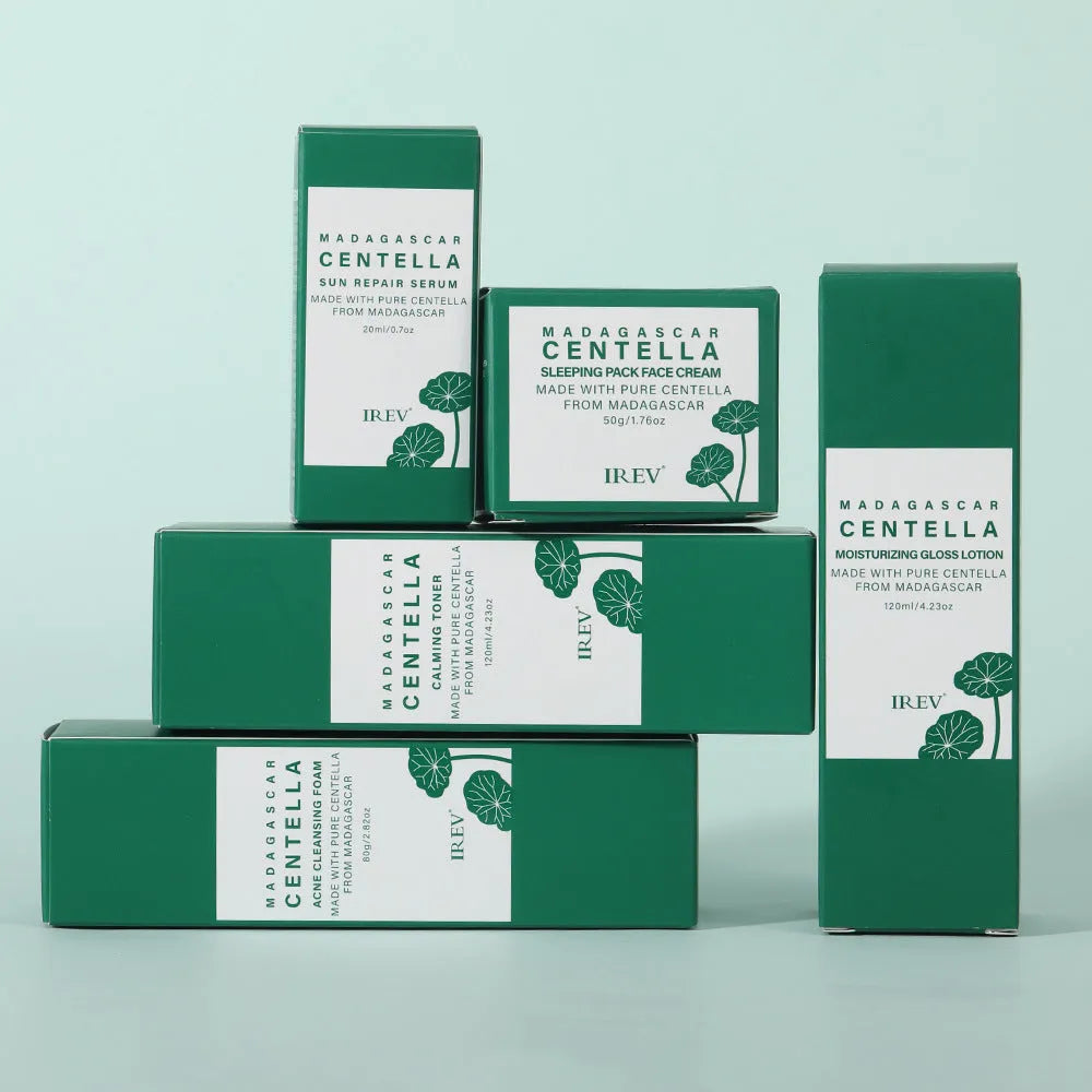 Snow Grass facial skincare set with Centella Asiatica – 80g 120mL 20mL 50g 120mL