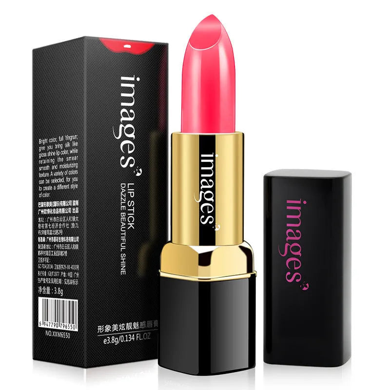 Moisturising lipstick lip gloss tube in 10 colours including coral red and babie pink
