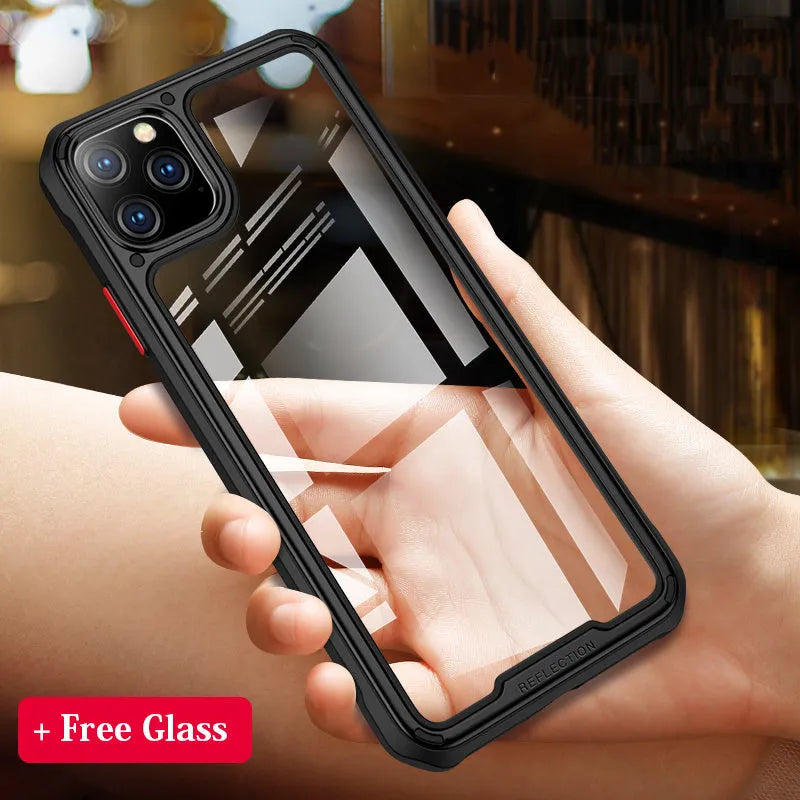 Clear silicone protective phone case for Apple iPhone 11 series in six colour variations