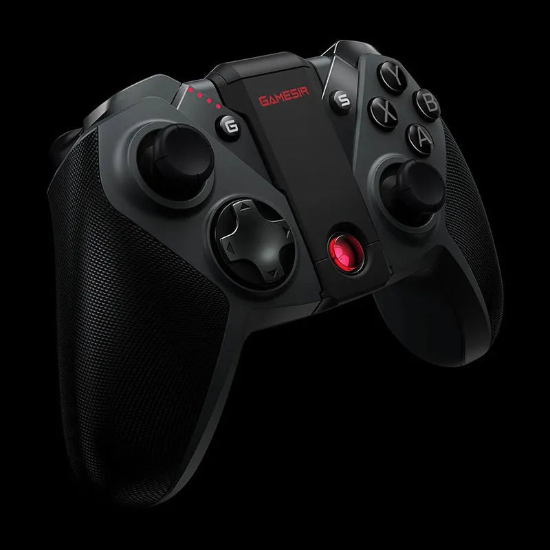 Black Gaishi USB wired game controller with Type-C cable on a dark surface.