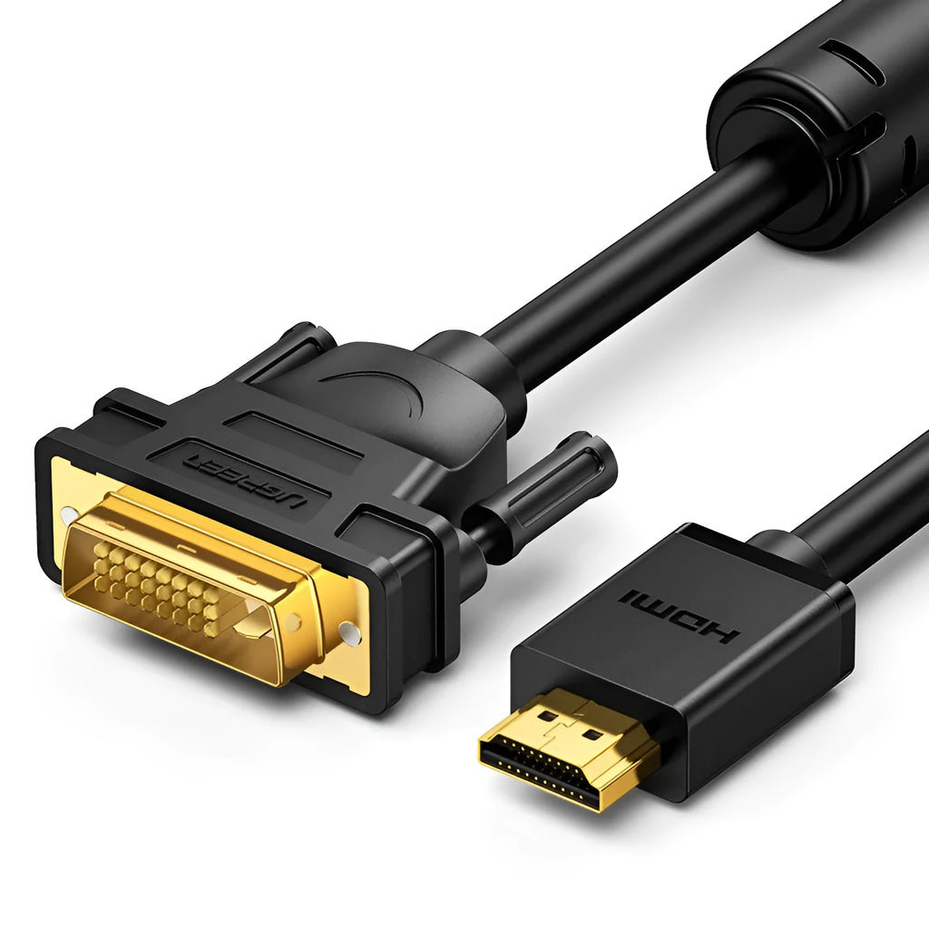 Silver HDMI adapter cable with rotatable connectors in various lengths for laptop to display connection.