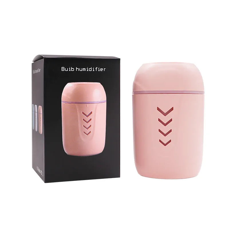 X3 portable car humidifier aromatherapy diffuser in blue, pink, or white with USB cable
