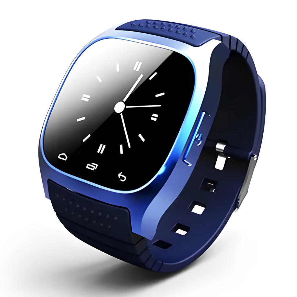 Bluetooth sports watch in black showing sleep monitoring and call functions