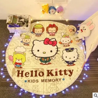 Round cotton storage mat with storage bag for children's toys