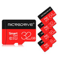 TF micro-SD memory card Class 10 with capacities 4GB to 256GB and an SD card holder for camera drone or smartphone