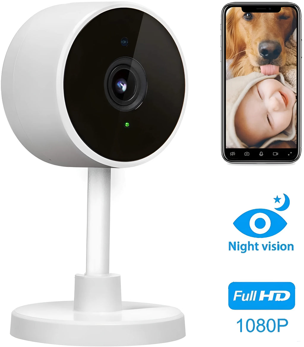 White Flash Fish SKX10 WiFi security camera with gun-style design for indoor home monitoring