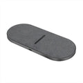 Black dual wireless charging pads with indicator lights showing 10W quick charging capability
