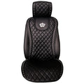 Black diamond leather car seat cushion with crown rivet rhinestone detailing from Ya Yue for five-seater automobiles