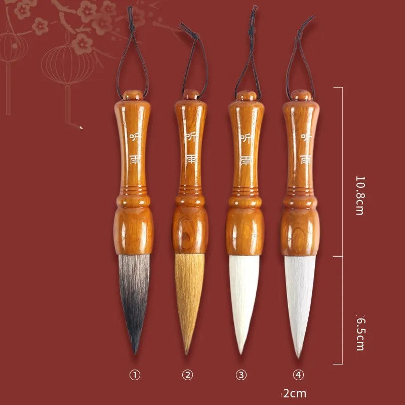 Large traditional Chinese wrist calligraphy brush with sheep hair nib for painting.
