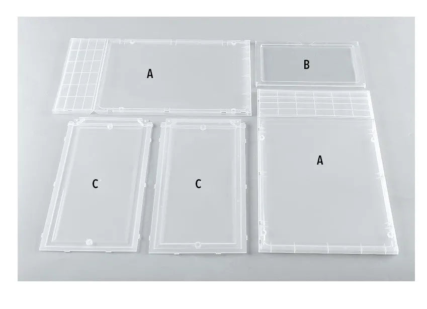 Folding PP plastic sneaker storage box, black, outer dimensions 34 x 25 x 18.2 cm, stacked shoe cabinet