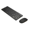 96-key wireless keyboard and mouse set in choice of four colours on a desk.