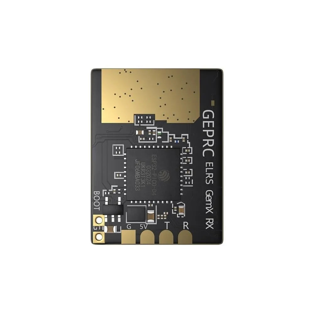 ELRS 915MHz and 2.4GHz dual-band FPV drone receiver with two T-shaped antennas and installation accessories.