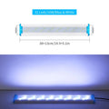 Ultra-thin LED aquarium light with blue and white illumination for fish tanks, available in sizes from 18cm to 58cm