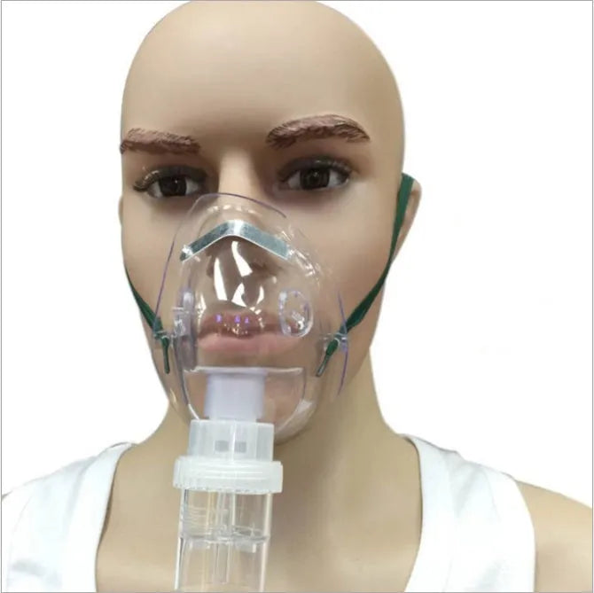A soft rubber mask bracket aid for holding a face mask and relieving ear pressure.
