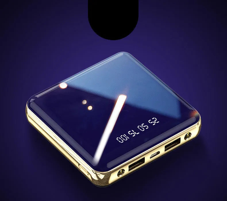 Compact 20000mAh mini power bank in blue, green, grey or red colours with multi USB port output
