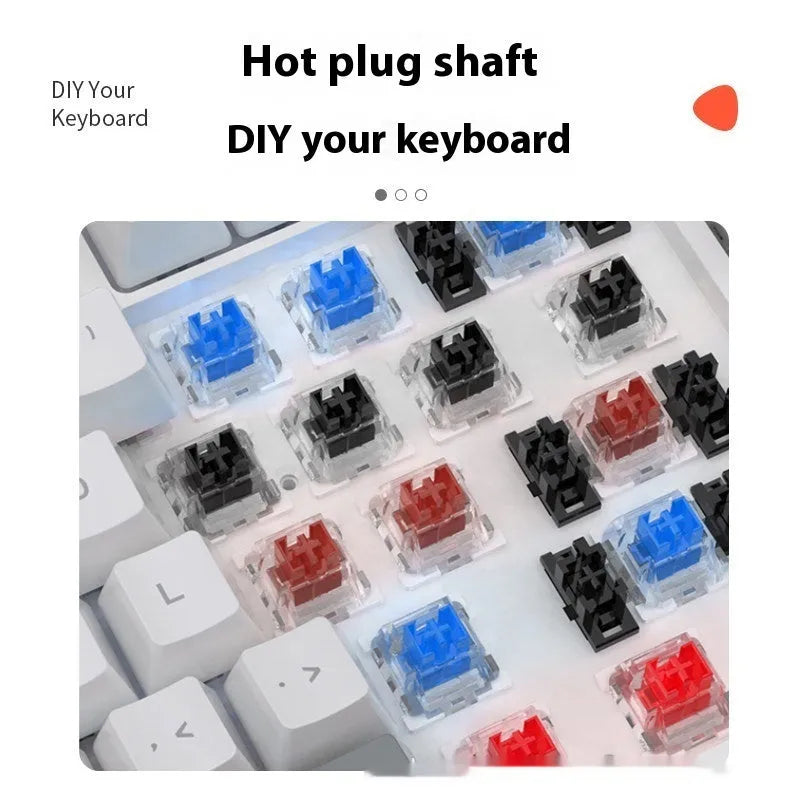 61-key compact mechanical keyboard with wired hot-plug design in multiple colour options