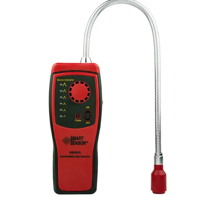 AS8800L portable flammable gas detector unit showing LED display on front panel