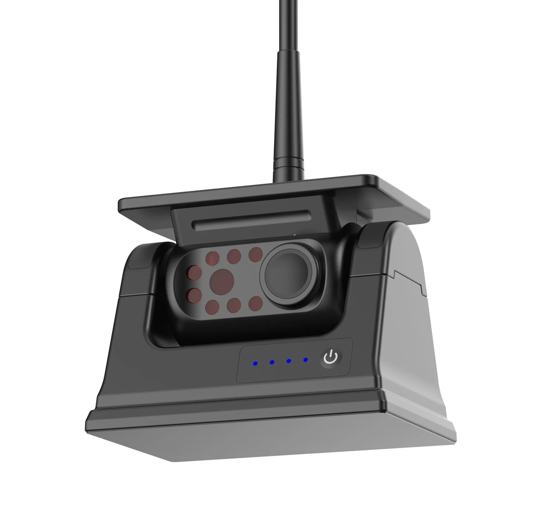 Solar wireless charging reversing camera with magnet suction mount and aluminium alloy shell