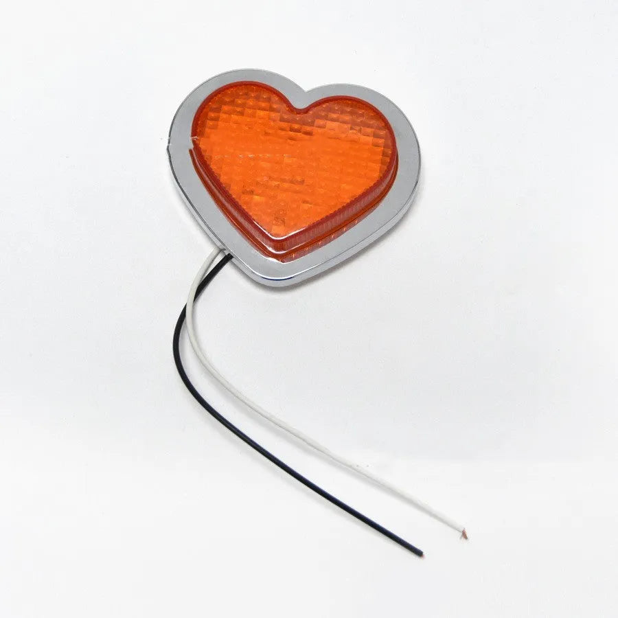 12V heart-shaped Japanese-style modified auto fender LED sidelight in pink colour
